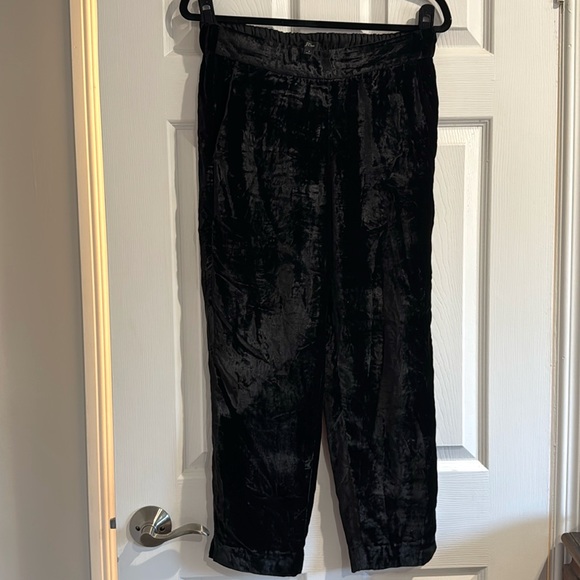 J.CREW Black Crushed Velvet Ankle Boyfriend Pant - Picture 5 of 6